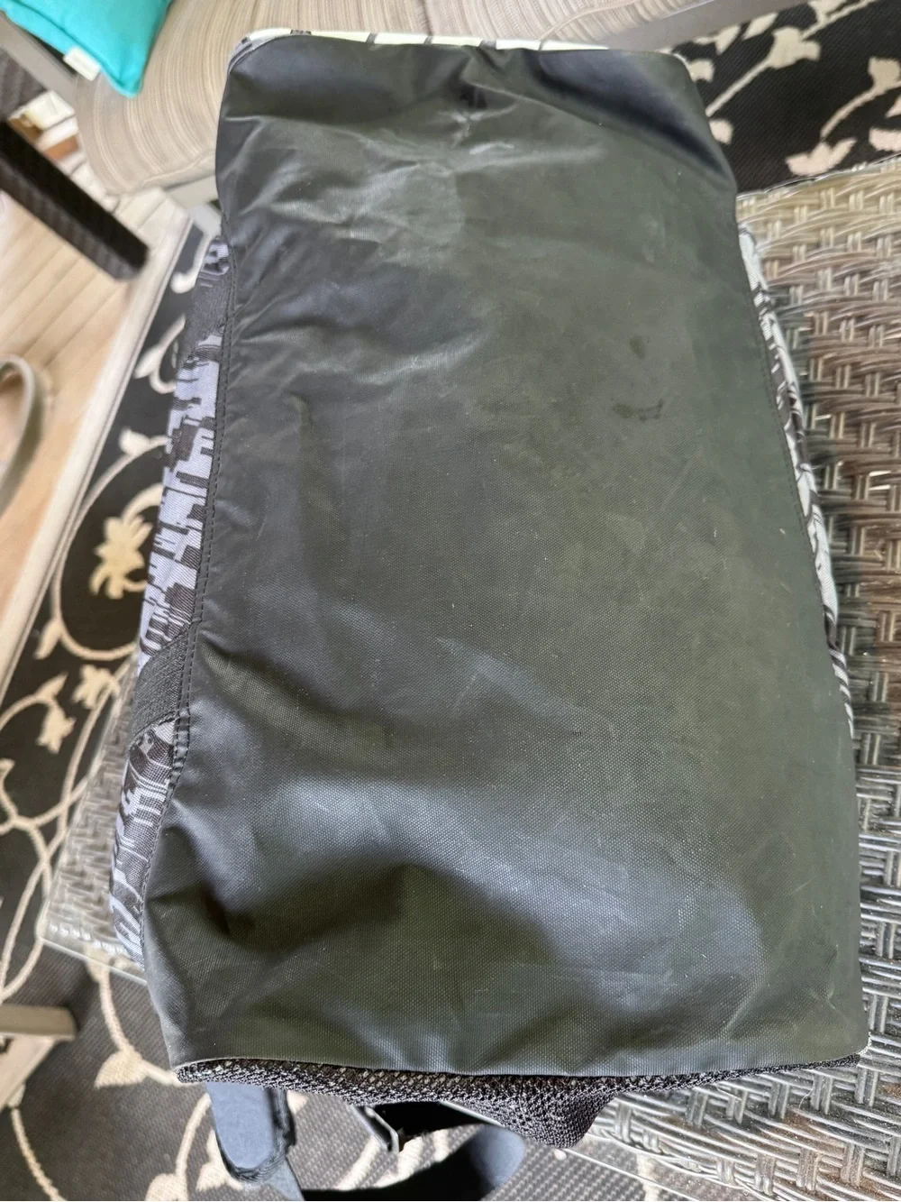 Nike Black & Gray Patterned Duffel Bag